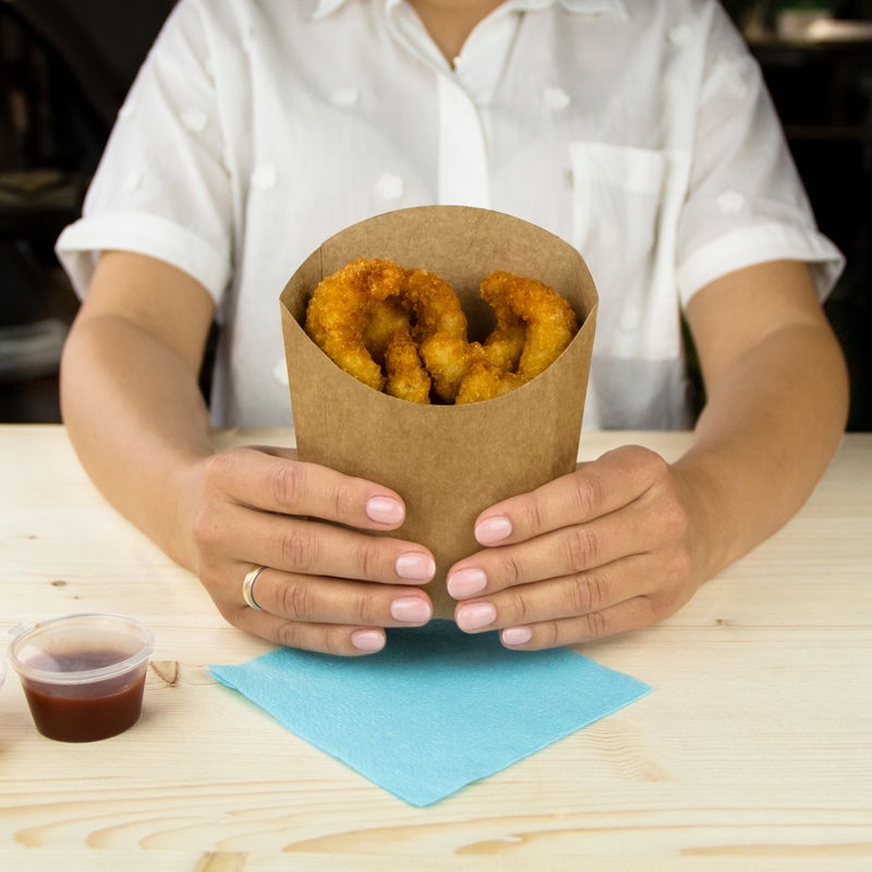 товар Упаковка для картофеля фри, большая, крафт BK013Kr