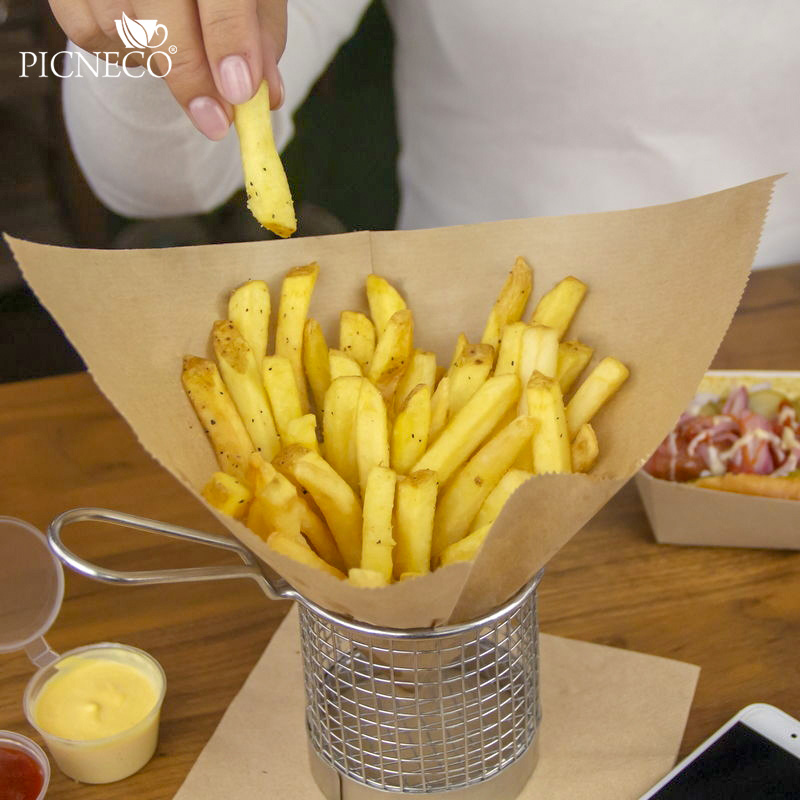 товар Бумажный крафт уголок для бургера, 175*175 мм UG017Kr