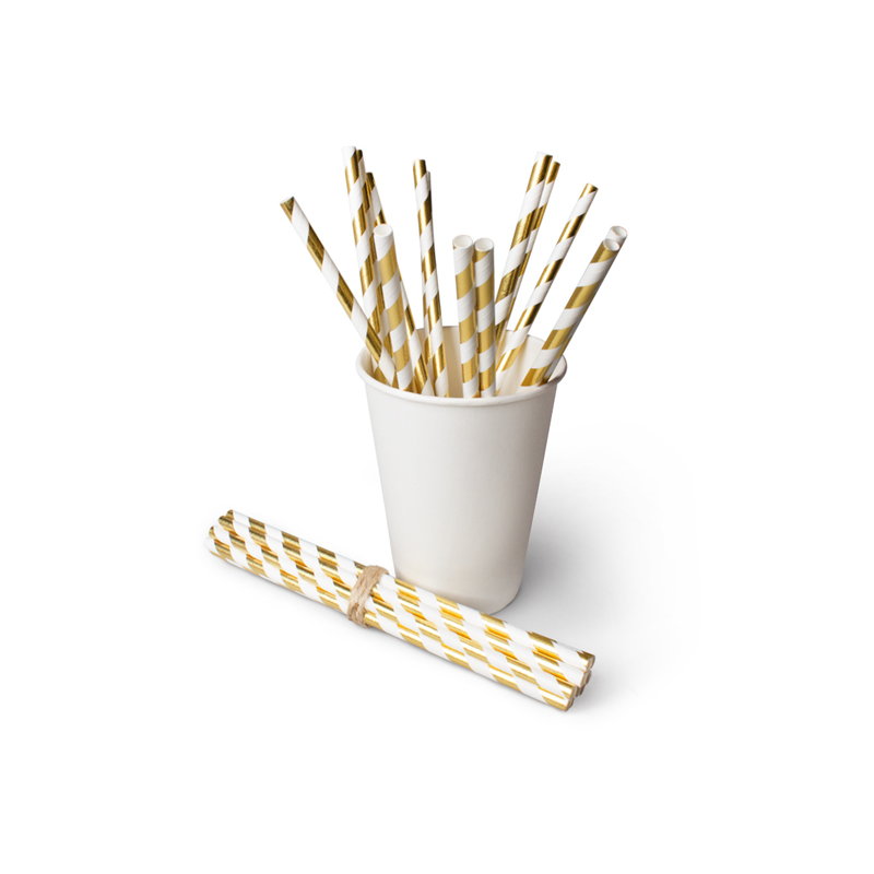товар Бумажные трубочки "Золотая вечеринка" 195*6 мм, 25 шт TB039