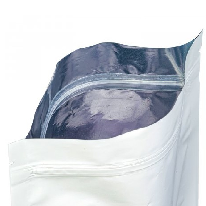 товар Дой-пак металлизированный пакет 160*230 мм, белый матовый, зип-лок замок ZIP1272