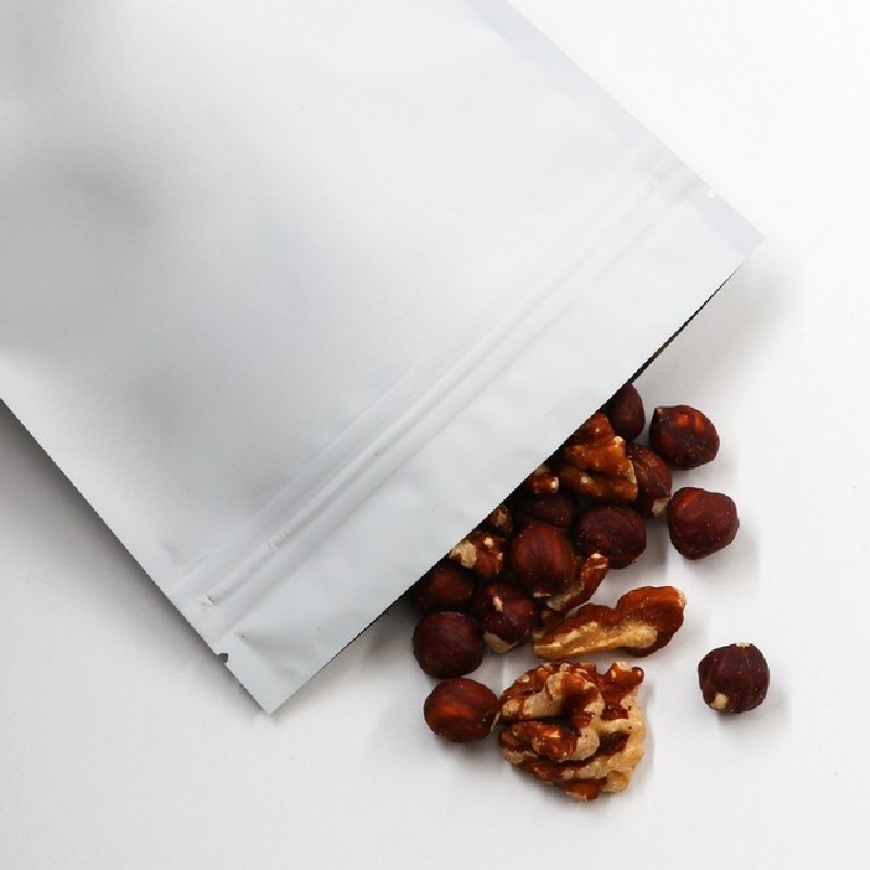 товар Дой-пак металлизированный пакет 240*330 мм, белый матовый, зип-лок замок ZIP1277