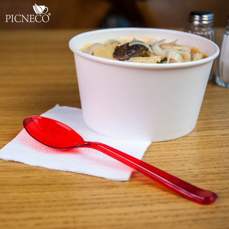 товар Пластиковая одноразовая красная ложка ПРЕМИУМ, 180 мм SPP201R