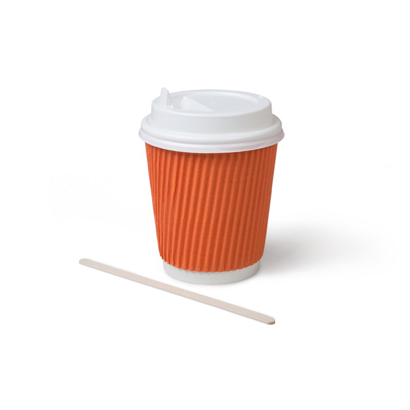 товар Бумажный гофрированный стакан, оранжевый, 250 мл (макс. 280 мл) ST025O