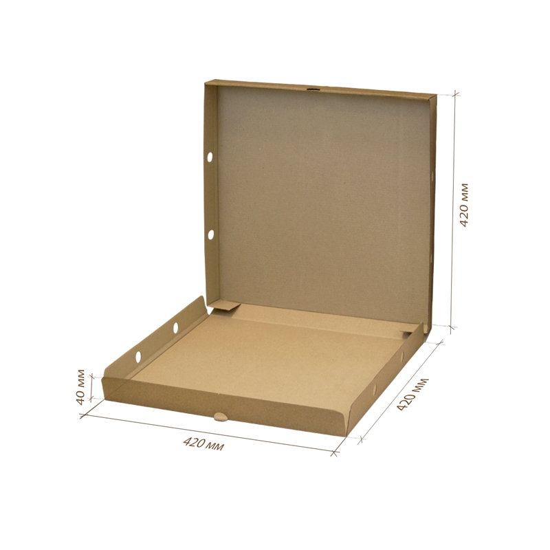товар Коробка для пиццы 420х420х40 мм, крафт PZ042