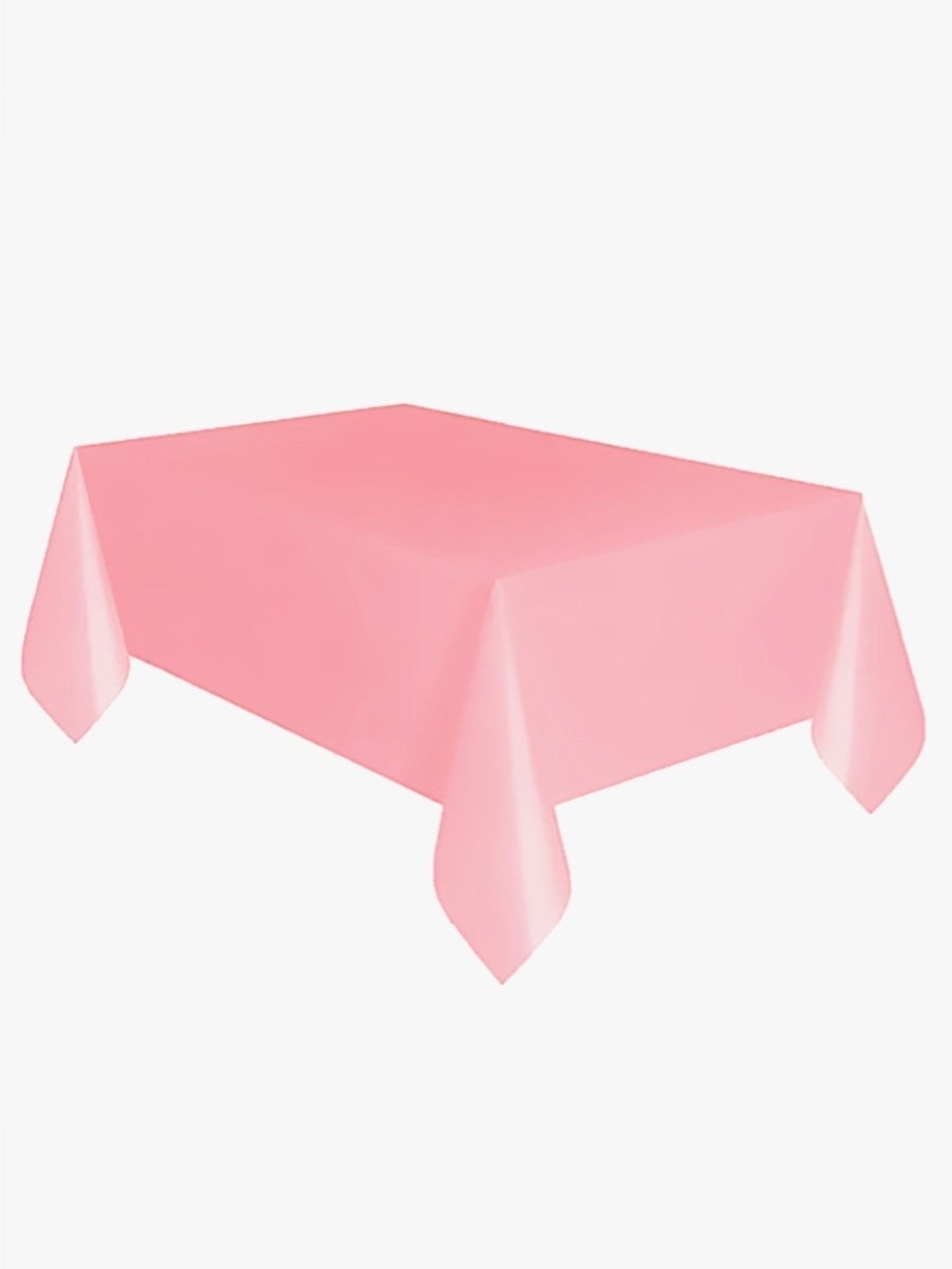 товар Одноразовая скатерть полиэтиленовая однотонная розовая 120*160 см SKT55758
