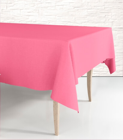 товар Одноразовая скатерть полиэтиленовая однотонная розовая 120*160 см SKT55758
