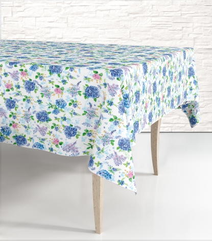 товар Одноразовая скатерть полиэтиленовая с рисунком "Гортензия" 120*180 см SKT28890