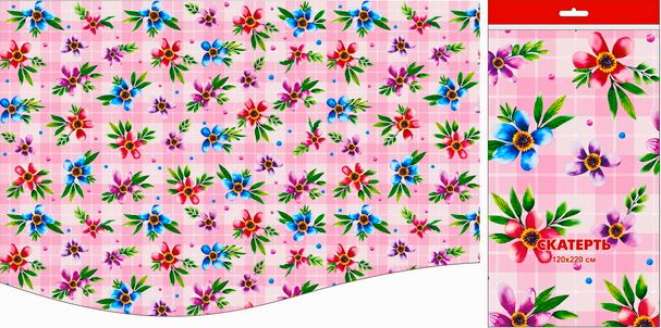 товар Одноразовая скатерть полиэтиленовая с рисунком "Прованс" 120*220 см SKT48033