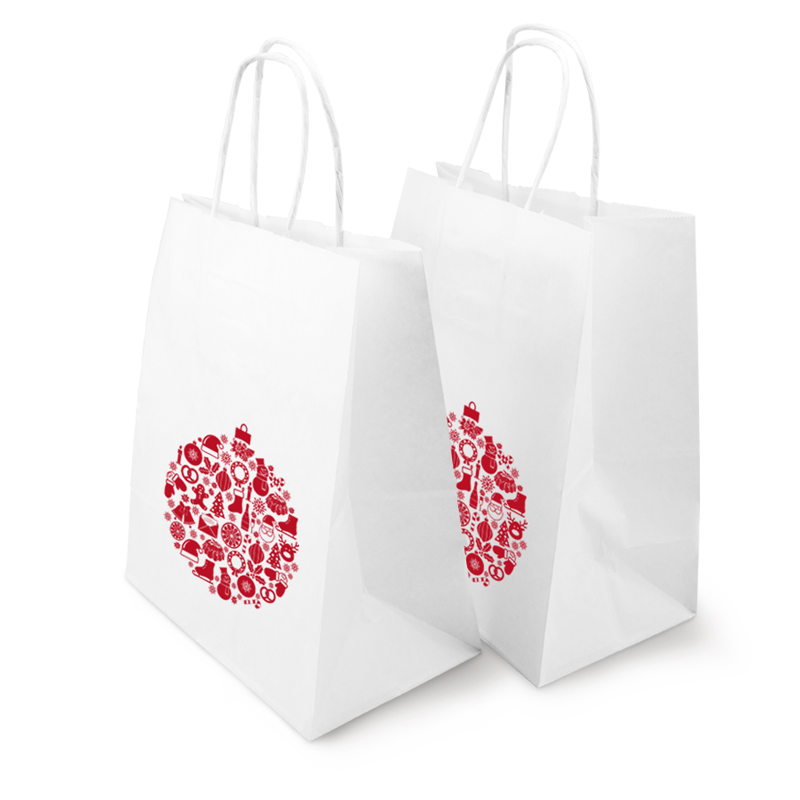 товар Подарочный пакет с кручеными ручками новогодний, 220*120*250, 80 г/м2 BPK022-NY