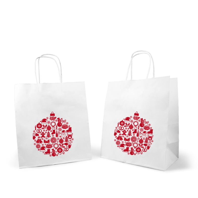 товар Подарочный пакет с кручеными ручками новогодний, 220*120*250, 80 г/м2 BPK022-NY