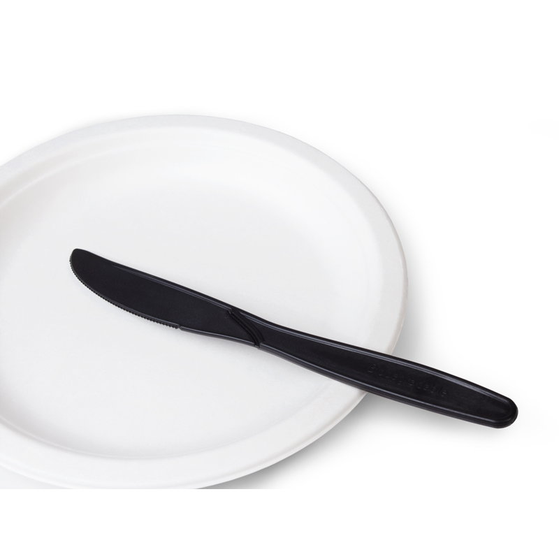 товар Нож из кукурузного крахмала, 186 мм, черный SP003C