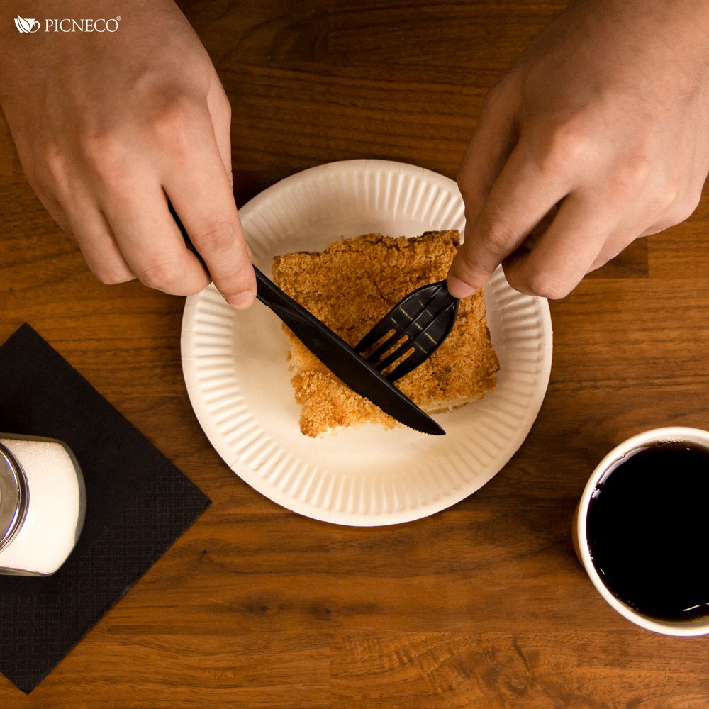 товар Нож из кукурузного крахмала, 186 мм, черный SP003C