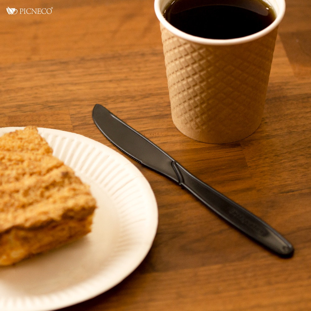 товар Нож из кукурузного крахмала, 186 мм, черный SP003C