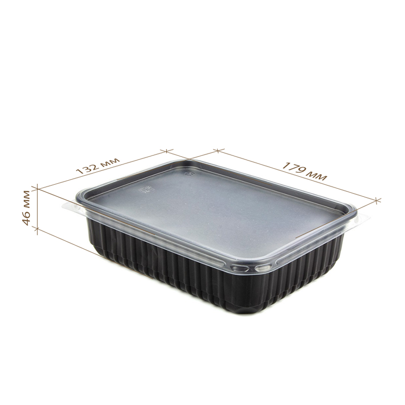 товар Контейнер универсальный PP, черный, 179*132*46 мм, 750 мл, серия К-179 V4-0013