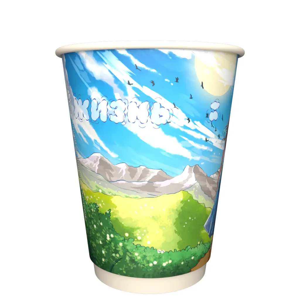 товар Бумажный стакан с рисунком "Жизнь Приключение" 350 мл, двухслойный STD325Pr