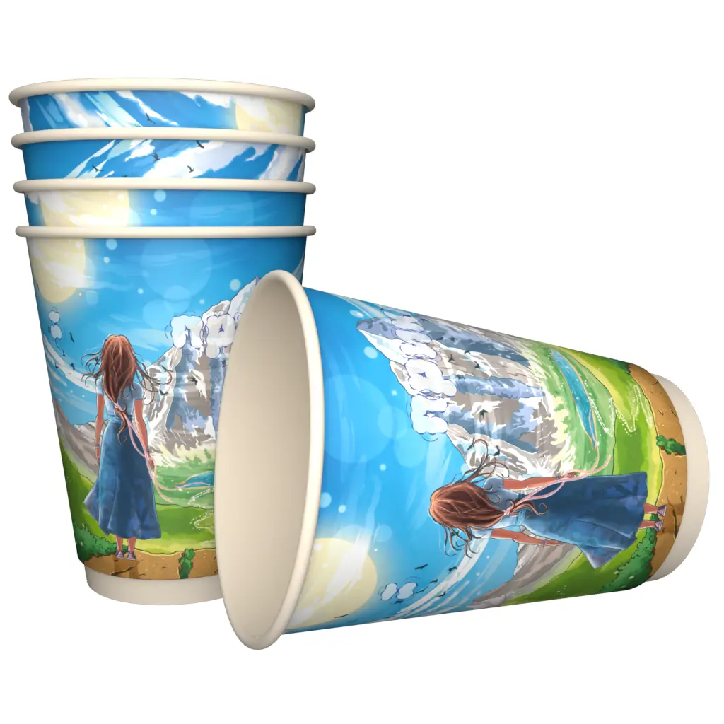 товар Бумажный стакан с рисунком "Жизнь Приключение" 350 мл, двухслойный STD325Pr