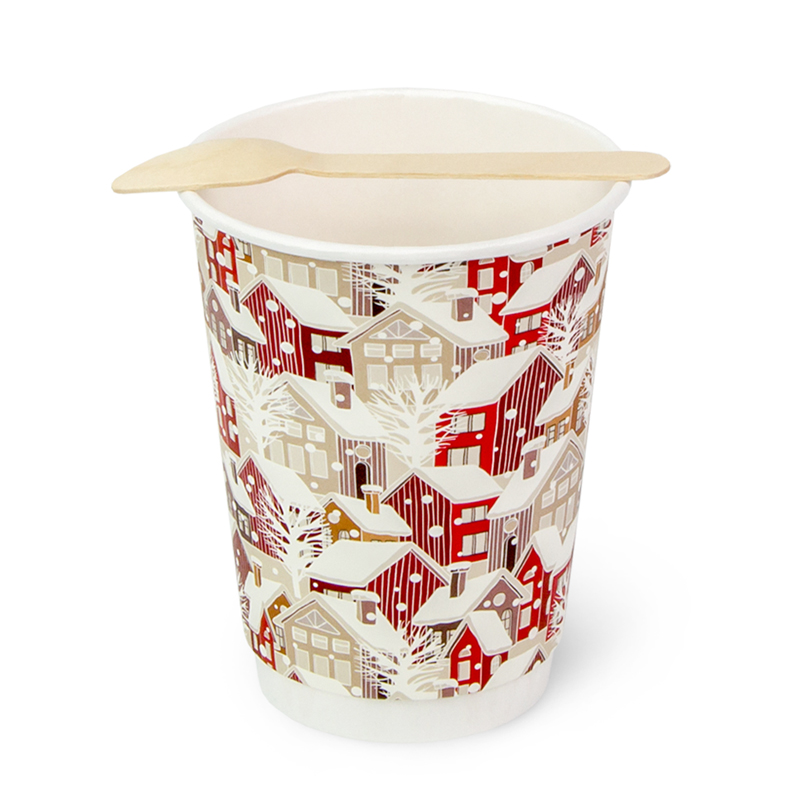 товар Стакан Домики, двухслойный, 350 мл (макс. 400 мл) софт тач STD325Dst