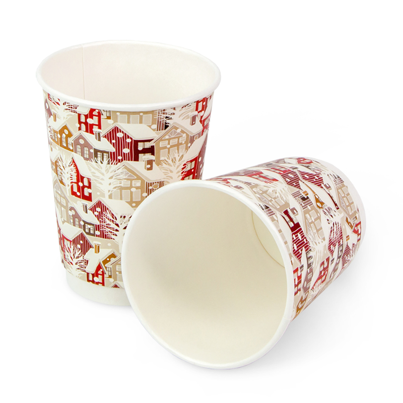 товар Стакан Домики, двухслойный, 350 мл (макс. 400 мл) софт тач STD325Dst