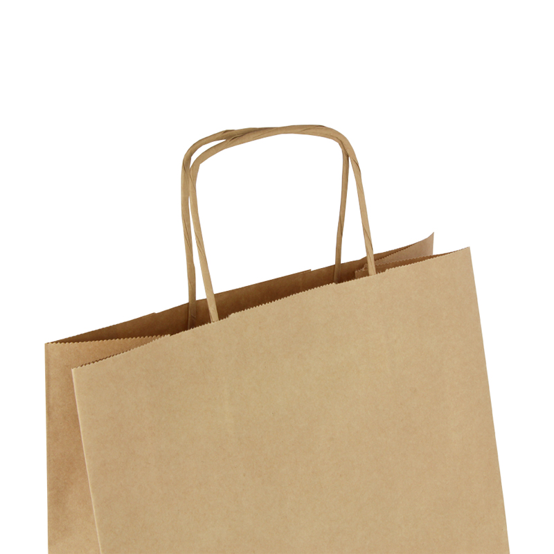 товар Бумажный крафт пакет с кручеными ручками, 260*140*350 мм, 78 KPK126