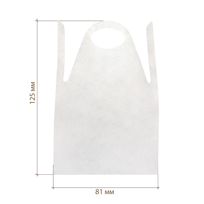 товар Фартук одноразовый полиэтиленовый белый 81*125 см V8-0044