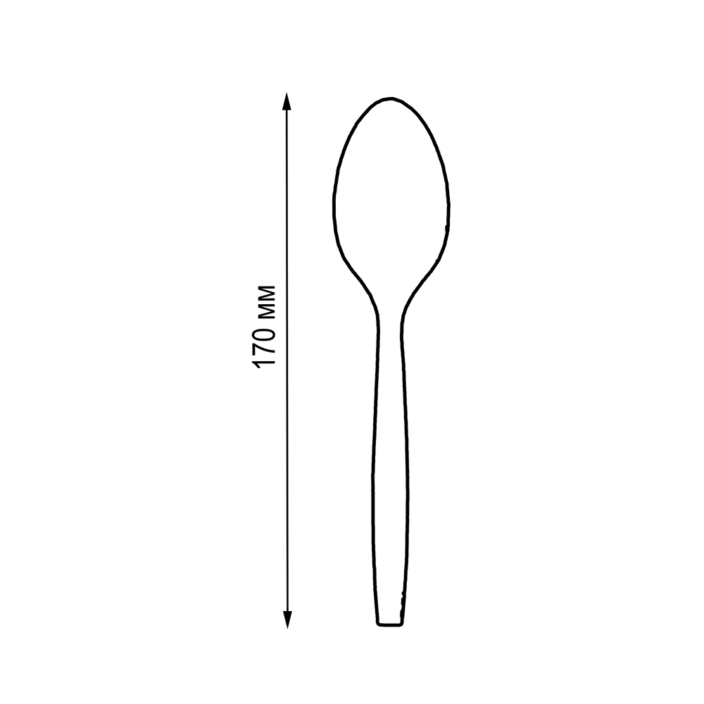 товар Ложка из кукурузного крахмала, 170 мм белая SP022B