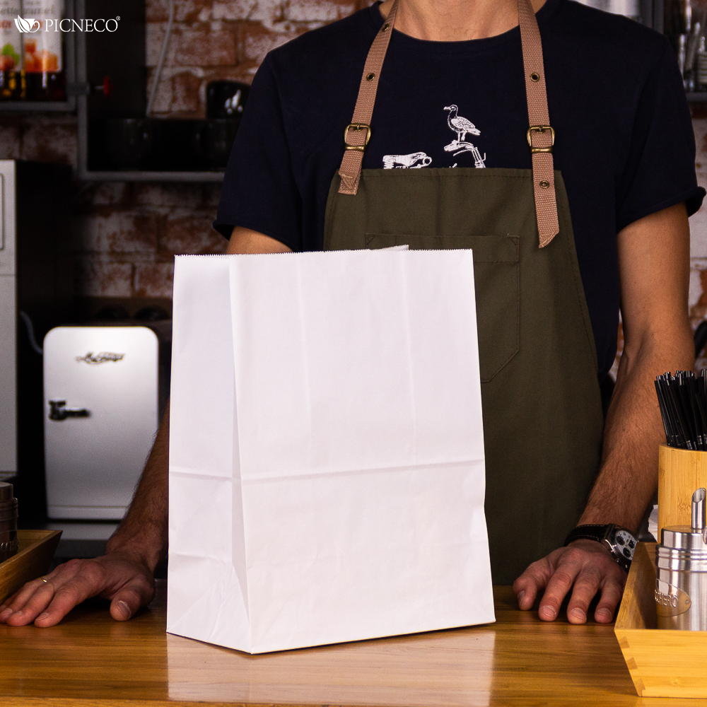 товар Бумажный пакет с прямоугольным дном, 260*150*340 мм, 65 г/м, белый BPD026