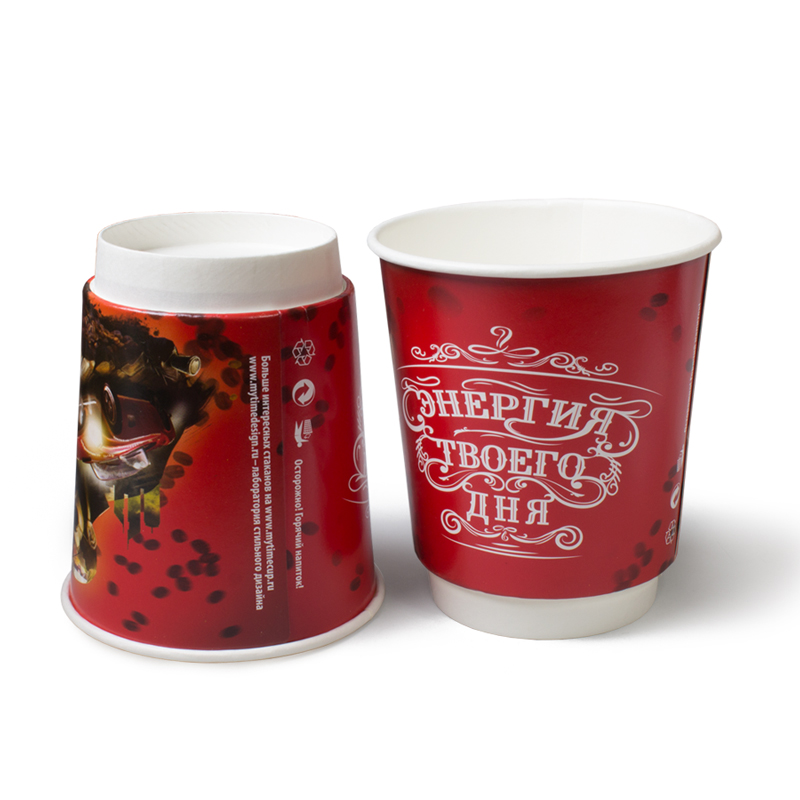 товар Бумажный двухслойный стакан "Энергия", 250 мл (макс. 290 мл) STD0254