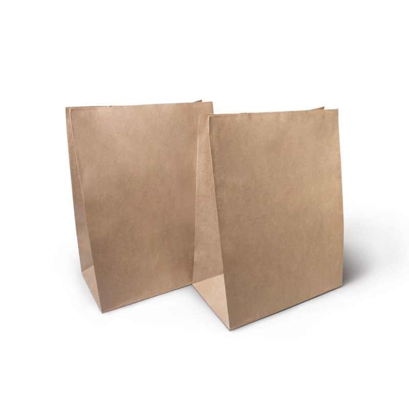 Бумажный крафт пакет без ручек с прямоугольным дном, 260*150*340 мм