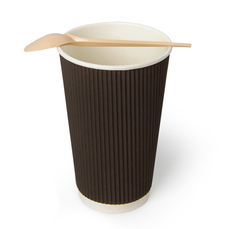 товар Бумажный гофрированный стакан, коричневый, 400 мл (макс. 450 мл) STG045Ko