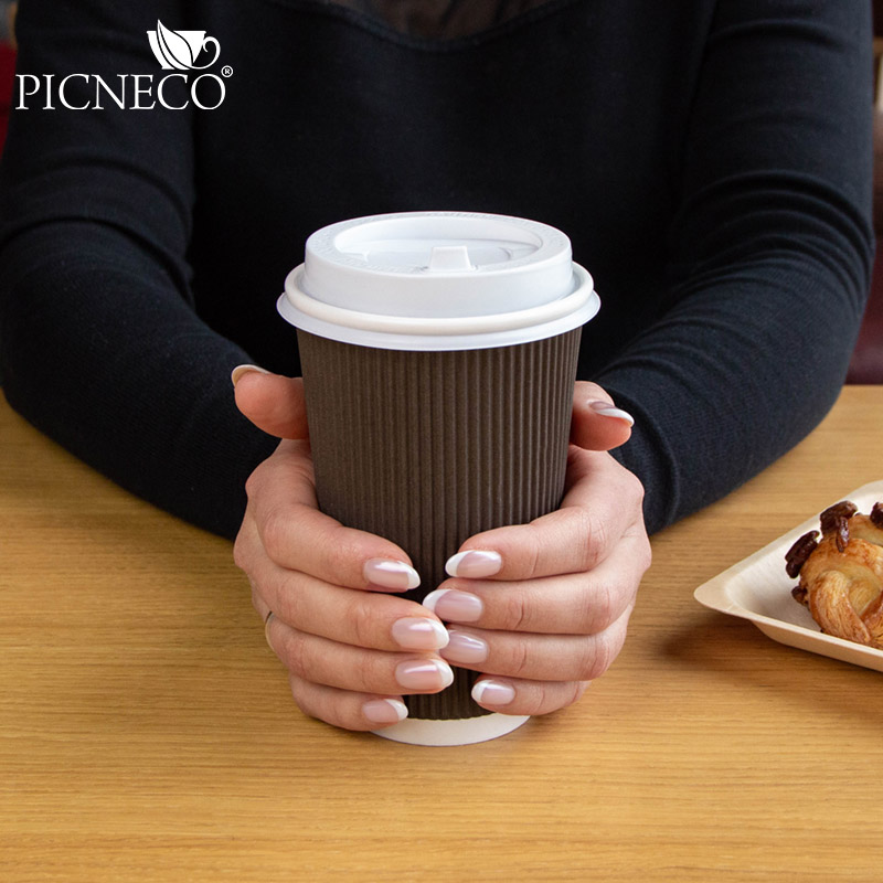 товар Бумажный гофрированный стакан, коричневый, 400 мл (макс. 450 мл) STG045Ko