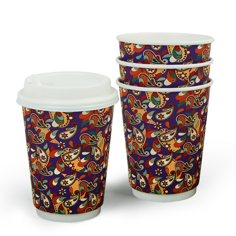 товар Бумажный стакан с рисунком "Пейсли" 350 мл, двухслойный STD325Pst