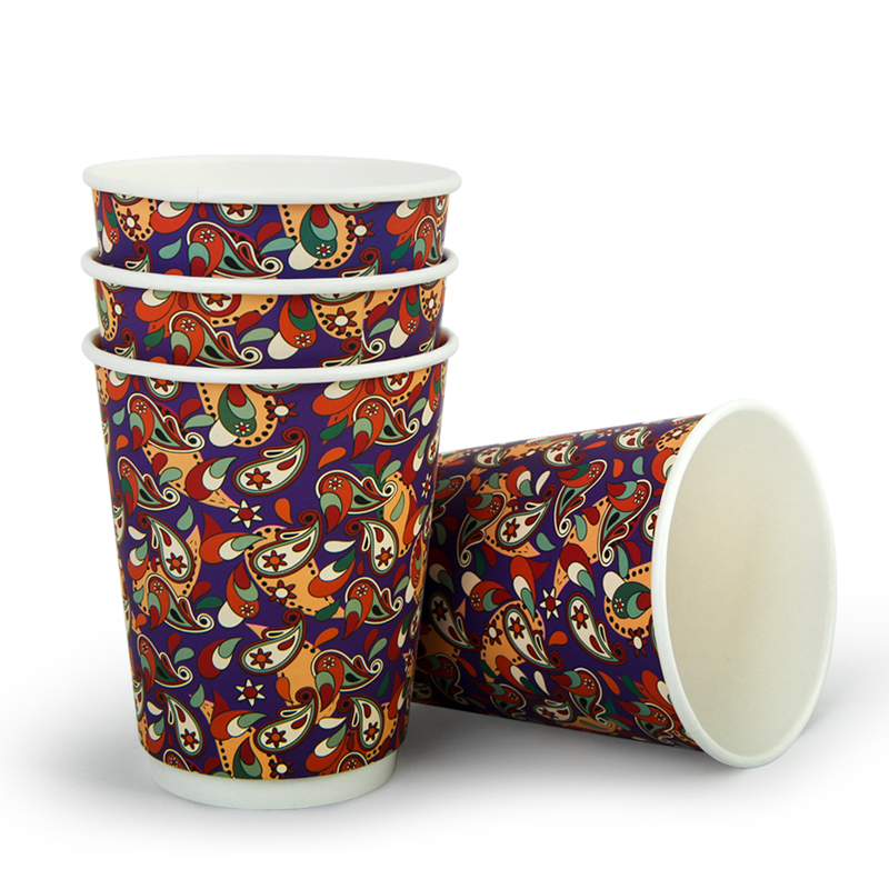 товар Бумажный стакан с рисунком "Пейсли" 350 мл, двухслойный STD325Pst