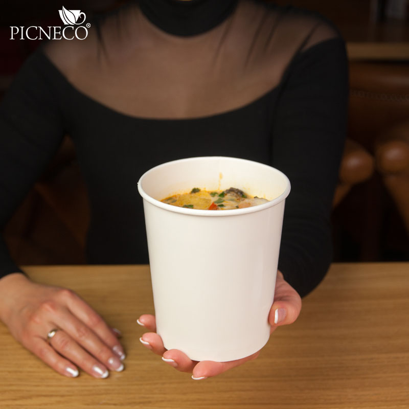 товар Одноразовая супница с пластиквой крышкой белая, 1000 мл BK191p