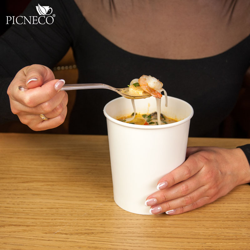 товар Одноразовая супница с пластиквой крышкой белая, 1000 мл BK191p