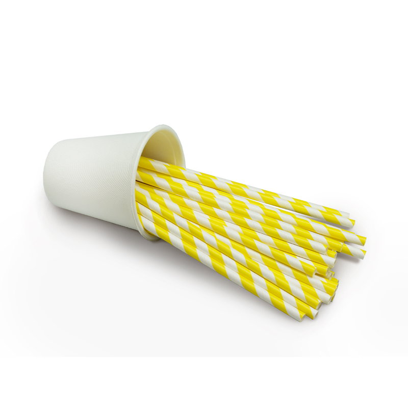 Бумажные трубочки, лимонад, 195*6 мм, 250 шт.