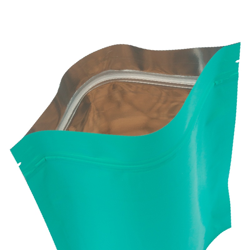 товар Дой-пак металлизированный пакет 105*150 мм, бирюзовый матовый, зип-лок замок ZIP1436