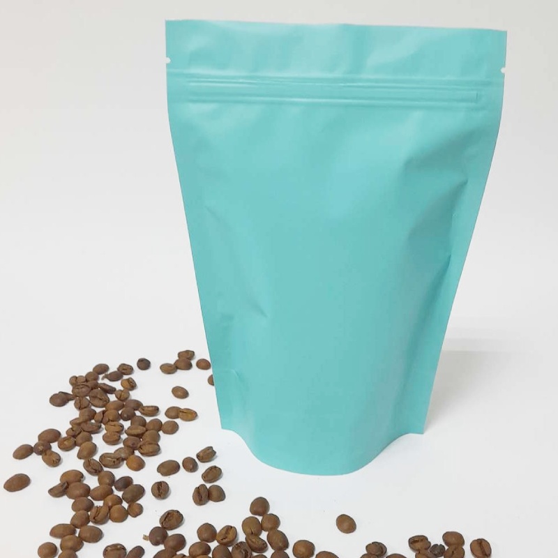 товар Дой-пак металлизированный пакет 135*200 мм, бирюзовый матовый, зип-лок замок ZIP1440