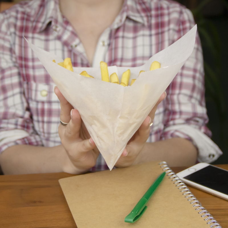 товар Бумажный уголок для бургера белый 175х175 мм UG017