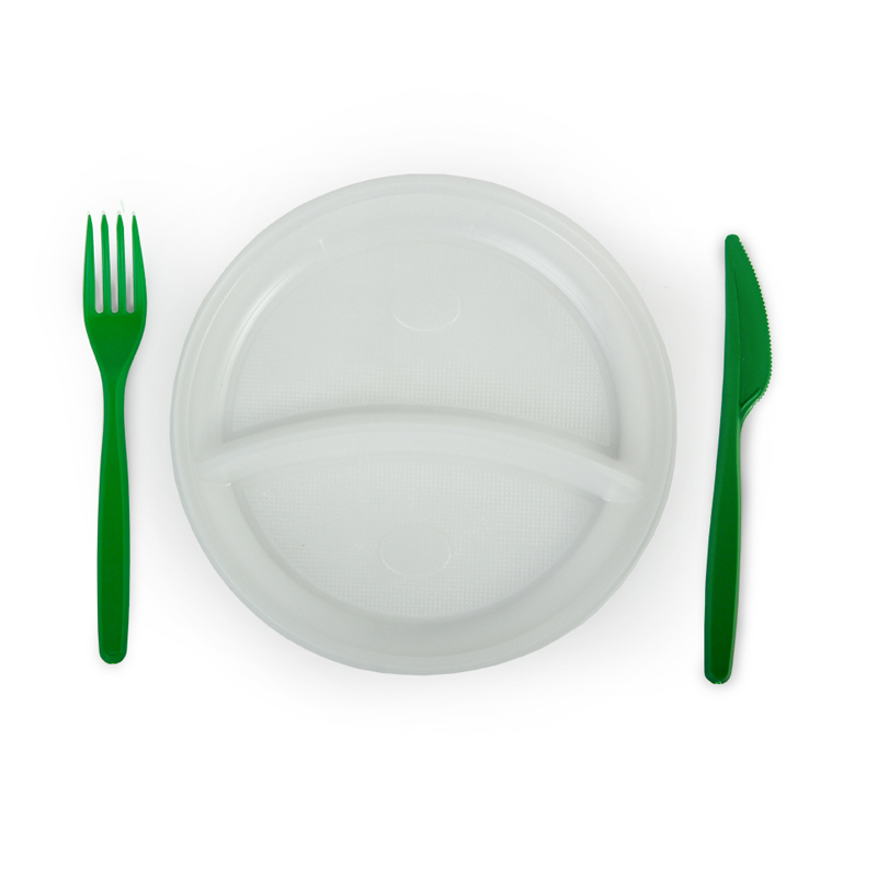 товар Тарелка пластиковая 205 мм, 2-х секционная TLP2052S