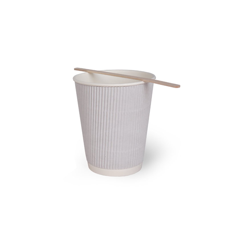 товар Бумажный гофрированный стакан, белый, 250 мл (макс. 270 мл) STG125B