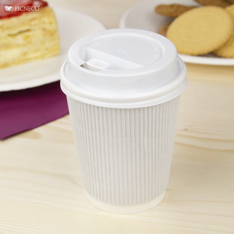 товар Бумажный гофрированный стакан, белый, 250 мл (макс. 270 мл) STG125B