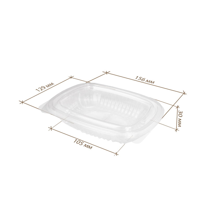 товар Контейнер c крышкой ПЭТ, 156*129мм, 250 мл, СпК-156 PK15625