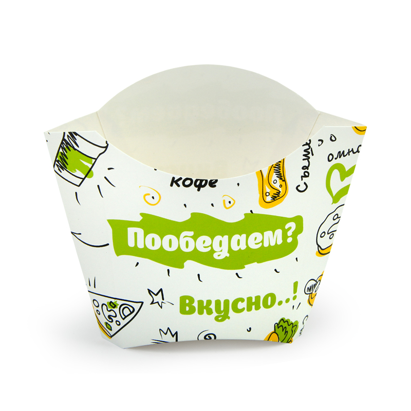 товар Упаковка для картофеля фри, 45*75*93 мм, 80 гр FOODкорт BK365