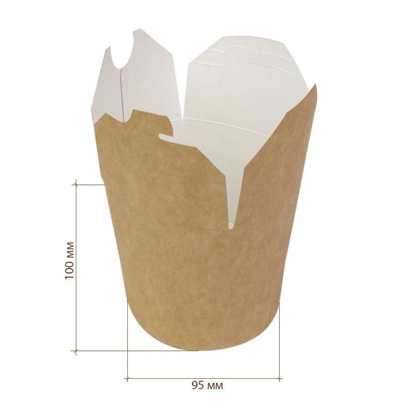 товар Коробка для лапши с круглым дном, 750 мл, крафт BK104
