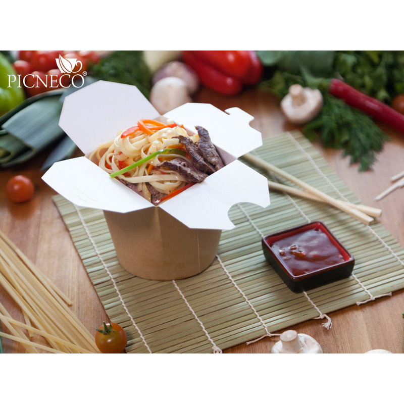 товар Коробка для лапши с круглым дном, 750 мл, крафт BK104