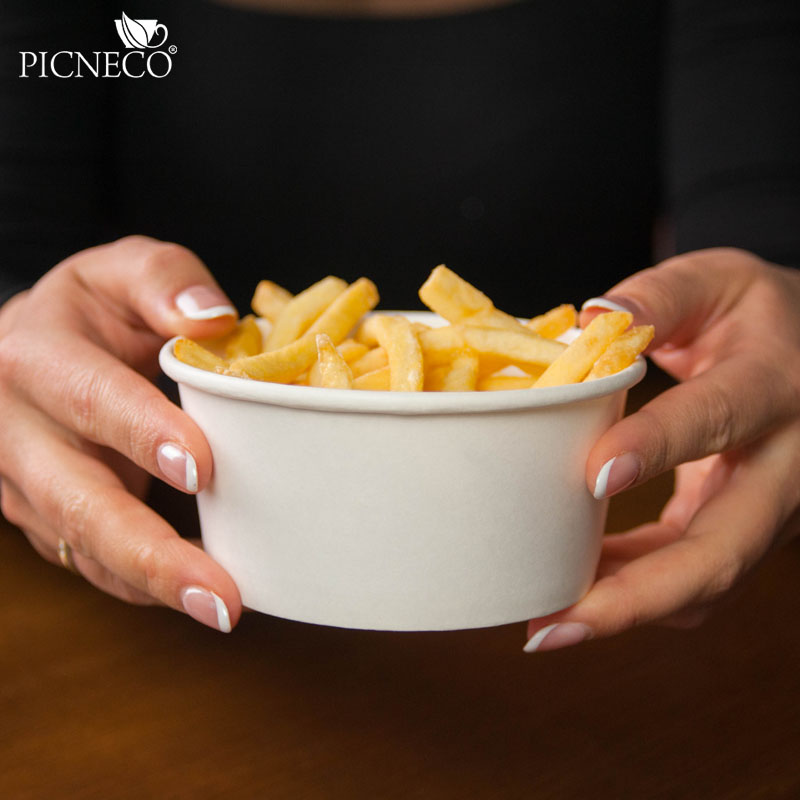 товар Бумажный одноразовый контейнер, белый, 300 мл (макс. 330мл) BK072