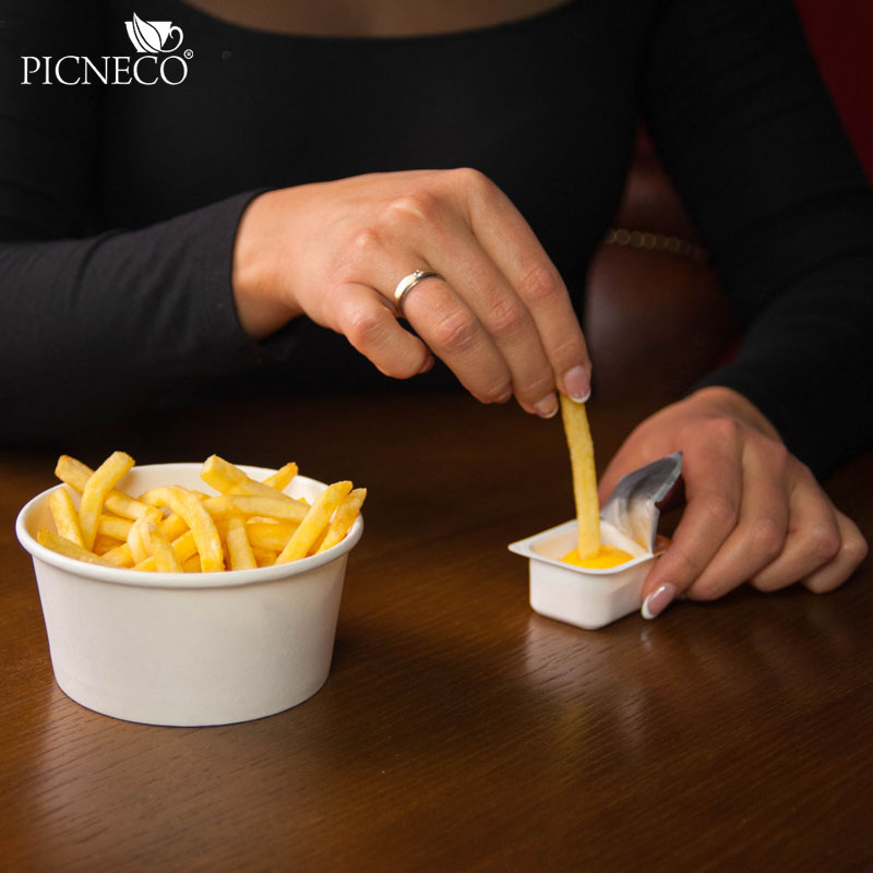 товар Бумажный одноразовый контейнер, белый, 300 мл (макс. 330мл) BK072