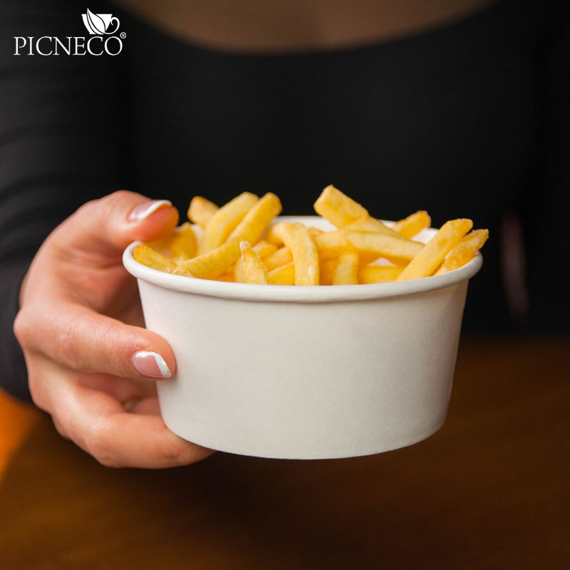 товар Бумажный одноразовый контейнер, белый, 300 мл (макс. 330мл) BK072