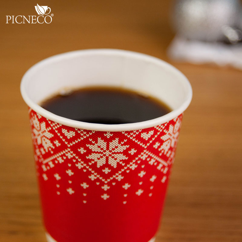 товар Бумажный новогодний стакан с рисунком "Свитер" 250 мл, двухслойный STD225Sw