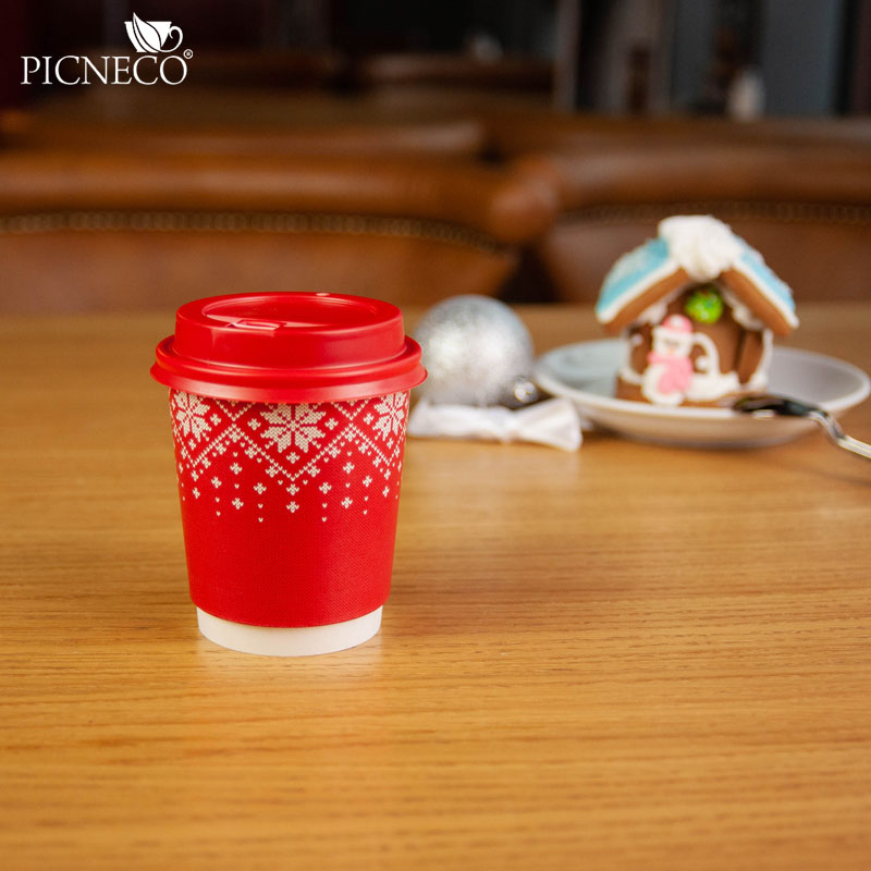 товар Бумажный новогодний стакан с рисунком "Свитер" 250 мл, двухслойный STD225Sw